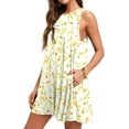 thumbnail image 3 of Anyjoin Women's Summer Dresses Beach Floral Tshirt Sundress Sleeveless Pockets Casual Tank Dress, 3 of 6