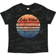 thumbnail image 3 of Inktastic Lake Vibes Distressed Retro Sunset Boys or Girls Toddler T-Shirt, 3 of 5