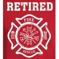 thumbnail image 2 of Mens Adult Retired Firefighter Fireman Hoodie Sweatshirt, 2XL Heather Purple, 2 of 3