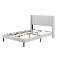 thumbnail image 6 of AENKYO Full Size Upholstered Bed Frame with Tufted Headboard & Slat Support, No Box Spring Needed, Light Gray, 6 of 8
