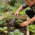 thumbnail image 1 of Plastic-handled Stainless Steel Garden Planting Tools Outdoor Vegetable And Flower Planting And Weeding Tools Household Pointed Shovel And Rake, 1 of 6