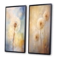 thumbnail image 3 of Designart "White Dandelion love expression III" Dandelion Framed Wall Art Set Of 2 - White Floral Framed Canvas Set For Living Room Decor, 3 of 7
