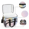 thumbnail image 6 of FORMRS Insulated Cooler Bag 24 Cans Capacity Soft Leakproof Lunch Box with Side Pockets, Pink Wavy Striped, 6 of 7