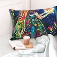 thumbnail image 4 of KLL Colorful Floral Forest Fairy Pillow Covers Envelope Closure,Super Soft and Cozy Fuzzy Fleece Pillow Case Cover, 4 of 5