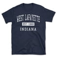 thumbnail image 1 of West Lafayette Indiana Classic Established Men's Cotton T-Shirt, 1 of 1
