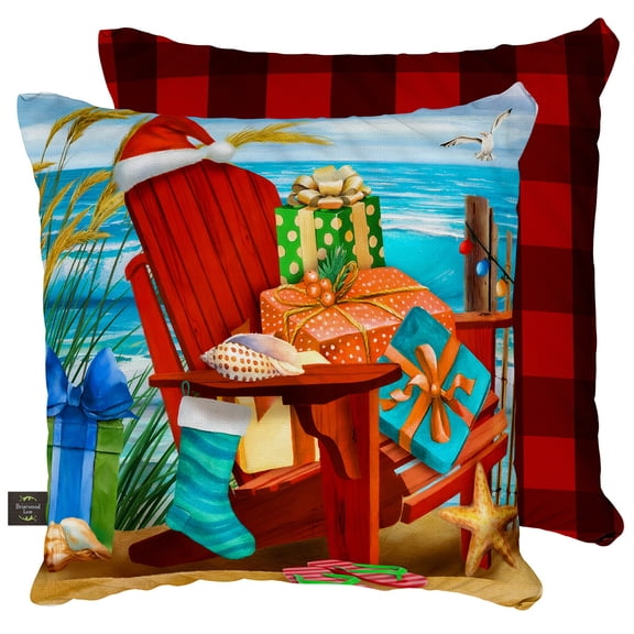 Briarwood Lane Indoor/Outdoor Pillow 17x17 Beachy Christmas For Christmas Pillow