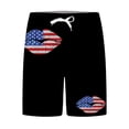 thumbnail image 3 of American Flag Board Shorts Men 2023,Summer Big and Tall Swim Trunks,Mens Hawaiian Surf Beach Shorts Casual Flower Elastic Waist Drawstring Shorts, 3 of 4