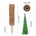 thumbnail image 2 of Prettyui Plant Climbing Coir Totem Pole Safe Gardening Coconut Palm Stick for Climbing Plants with 50pcs Support Clips, 2 of 6