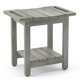 thumbnail image 1 of Banco de ducha LUE BONA HDPS impermeable con estante de almacenamiento gris, 1 of 6