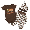 thumbnail image 1 of Boys My 1st Thanksgiving Turkey Romper Harem Pant Set, 1 of 2