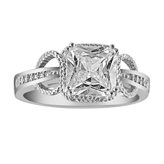 925 Sterling Silver Princess Engagement Rings for Women & Wedding Rings Make Great Valentines Gift for Women