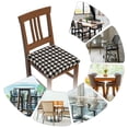 thumbnail image 7 of Fuzoiu Black and white houndstooth Print Square Cushion Cover,Couch Cushion Covers, Stretch Seat Slipcover for Dining Chairs, Banquets, and Home Decor-Six Piece, 7 of 7