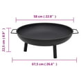 thumbnail image 4 of vidaXL Fire Pit 67.5x58x22.5 cm Steel, 4 of 5