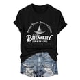 thumbnail image 1 of T-Shirt à Manches Courtes pour Femmes Femmes Liquidation T-Shirt Mélangé pour Femmes Femmes the Wilches Brewery Stop in for A Spell T-Shirt à Col Rond Imprimé Massachusetts, 1 of 4