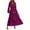 #003-Hot Pink, variant on Wedding Guest Dresses for Women Casual Floral Print High Waist Long Maxi Dress Boho Plus Size V Neck Long Sleeve Fall Outfits Hot Pink S