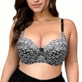 thumbnail image 5 of Feancey 2 Pack Push Up Bras for Women Lace Embroidered Plus Size Bra Semi See Through Underwire Brassiere Support Lift Up Bralettes White 3XL, 5 of 10