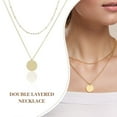 thumbnail image 3 of JASGOOD Women's Goldtone Necklace Set 18" Adjustable Layering Chain Necklace, 2 Pieces, 3 of 4