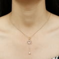 thumbnail image 4 of Rosec Jewels Vintage Inspired Key Pendant Necklace with Certified Moissanite - D-VS1 Grade, 18K Yellow Gold, 4 of 8