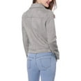 thumbnail image 4 of INSPIRE CHIC Women's Motorcycle Jacket Faux Suede Solid Color Asymmetric Zipper Jacket XS Gray, 4 of 9