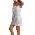 thumbnail image 3 of Amazhiyu Women's Linen Blend Square Neck Sleeveless Summer Mini Tank Dresses with Pockets, 3 of 9