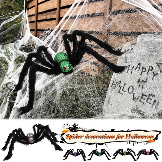 Xihbxyly Accesorio de Araña de Halloween, Diseño de Simulación Espeluznante, Tamaño Grande de 75 Cm, Perfecto para Cosplay y Decoración de Fiestas, Esencial para Una Fiesta de Halloween Espeluznante,
