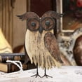 thumbnail image 4 of Wood Bird Figurine Home Decor Accent, Rustic Bird Statue Tabletop Decoration Owl Decor for Living Room Bedroom Office Decoration, Abstract Bird Figurine Spring Summer Autumn Decor (Rust Color B), 4 of 7