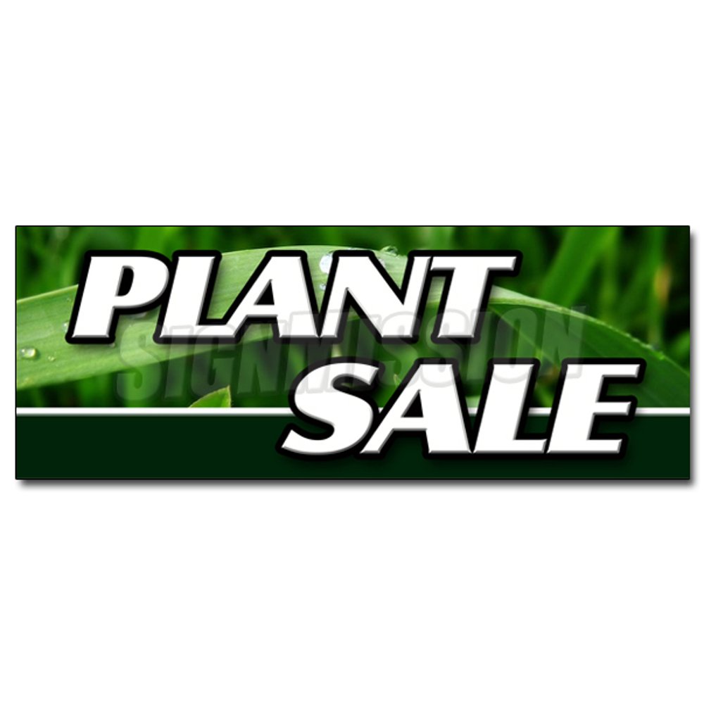 12" PLANT SALE DECAL sticker flowers florist landscaping bushes trees