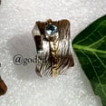 thumbnail image 4 of Sky Blue Topaz Spinner Ring, 925 Sterling Silver Ring, Worry Ring, Thumb Ring, Handmade Ring, Anxiety Ring, Promise Ring, Silver Band Ring, 4 of 9