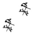 thumbnail image 1 of Youkk Wind Direction Indicator Solid Metal Easy To Assemble Weather Wind Speed Iron Weather Vane Brids 2Set, 1 of 1