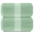 thumbnail image 4 of White Classic Luxury Bath Sheet Towels Extra Large 35x70 Inch | 2 Pack, Green, 4 of 11