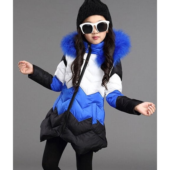 New Fashion Winter Thicken Warm Kids Girls Jacket Children Plus Thick Velvet Jacket Long Warm Coat Snowsuit For Cold Winter
