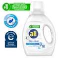 thumbnail image 6 of all Liquid Fabric Softener, Free Clear, 34 fl oz, 50 Loads, 6 of 9