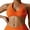 Orange, variant on Sexy V Neck Sport Bra for Womens Halter Backless Yoga Bra