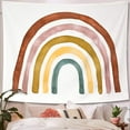 thumbnail image 1 of WREESH Rainbow Tapestry Wall Decor, Rainbow Wall Hanging Hand Sewn Edges Boho Colors, 1 of 6