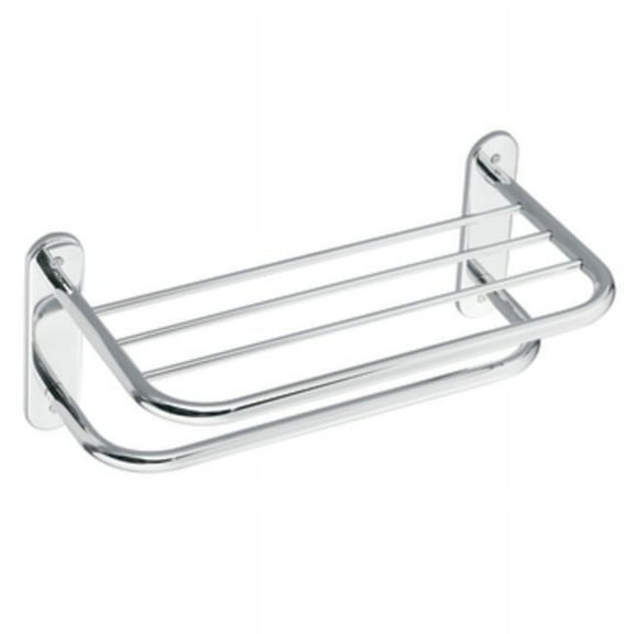 moen 5207-181ch donner commercial 18-inch towel bar with shelf, chrome