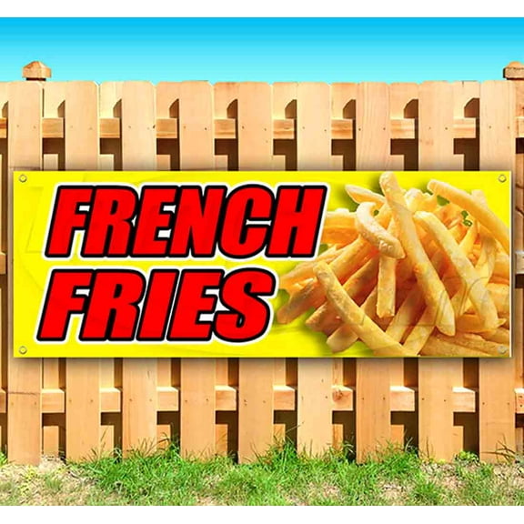 French Fries 13 oz Vinyl Banner With Metal Grommets