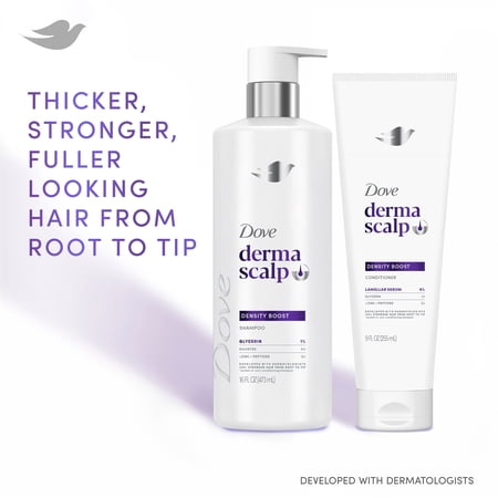 Dove Derma Scalp Density Boost Conditioner with Lamellar Serum, Glycerin and Zinc   Peptides for Hair Loss and Breakage, 9 fl oz 1 Count