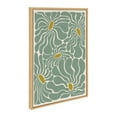 thumbnail image 4 of Kate and Laurel Sylvie Fluid Flowers 1 Framed Canvas Wall Art by Carrie Cantwell, 23x33 Natural, Colorful Flower Illustration Art for Wall, 4 of 8