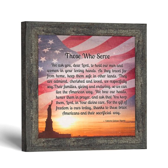 American Flag Picture Frame, Those Who Serve Wall Art