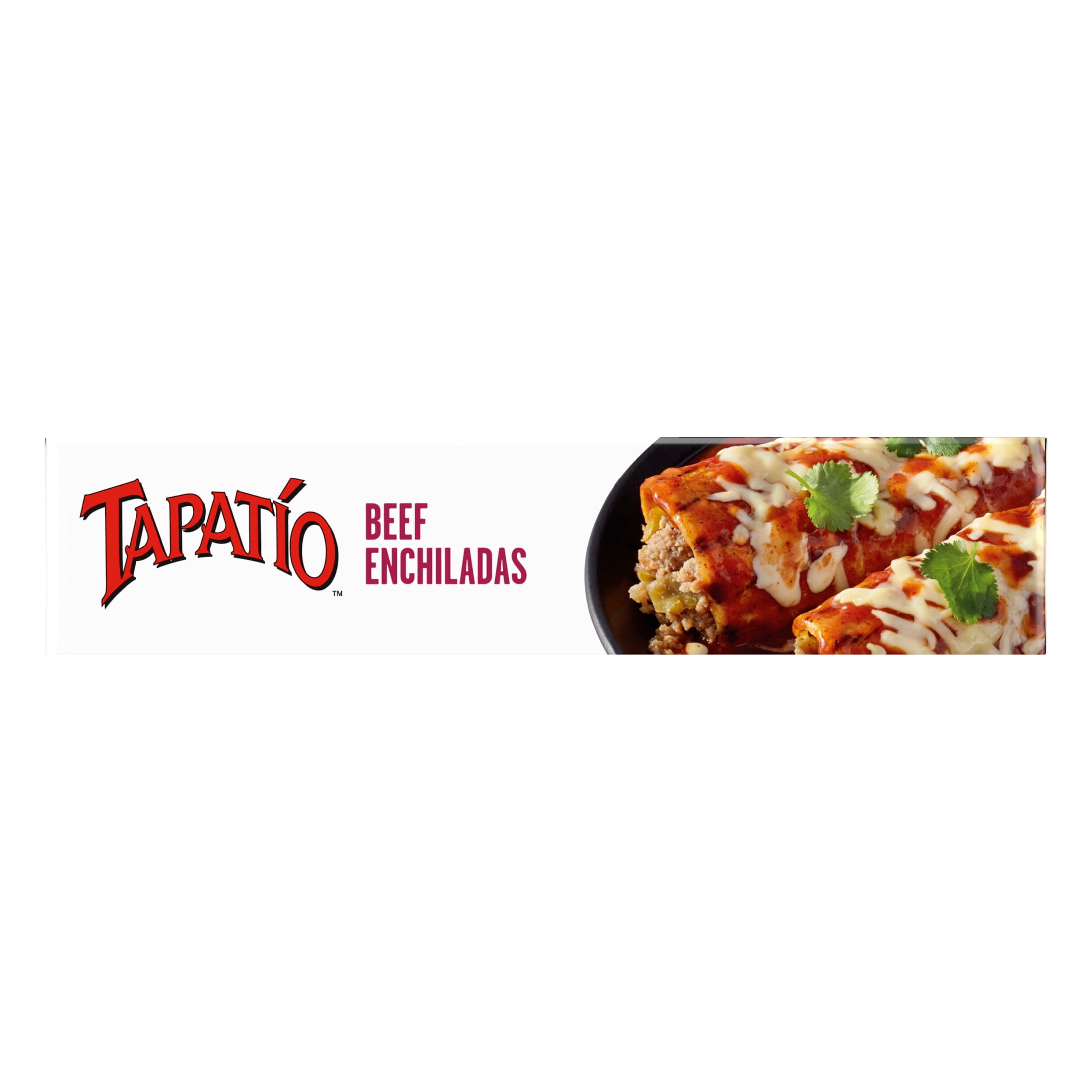 Tapatio Beef Enchiladas Mexican Microwave TV Dinner with Tapatio Hot Sauce Entree Food Meal, 10 oz (Frozen)