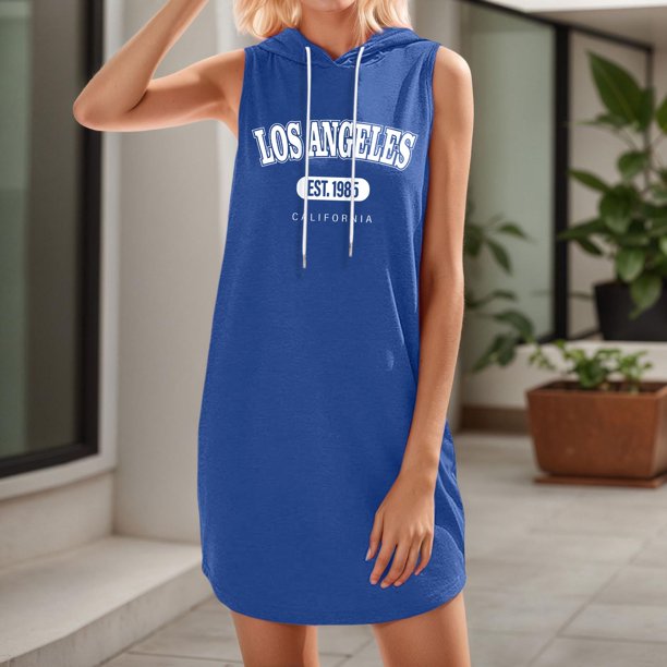 Vestido Informal de Verano Para Mujer, Cuello En V, Sin Mangas, Fluido, Cómodo y A La Moda.