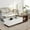 White-with Extendable, variant on 47" Large Lift Top Coffee Table with Power Outlets & 2 Storage Drawers, Morden Wooden Coffee Table w/Hidden Compartment Storage, Center Lift Coffee Table for Living Room,Walnut&White
