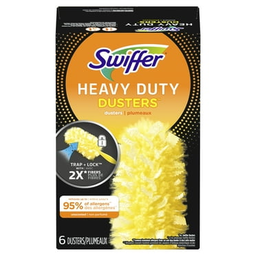 Swiffer Dusters Heavy Duty Multi-Surface Duster Refills for Cleaning, Unscented, 6 Count