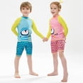 thumbnail image 4 of Traje de baño grande para niños y niñas de 2 a 12 años, conjunto de traje de baño a la moda para nadar, surfear, Tops + Pantalones, traje de entrenamiento para niños NoCap 2 uds, 4 of 5