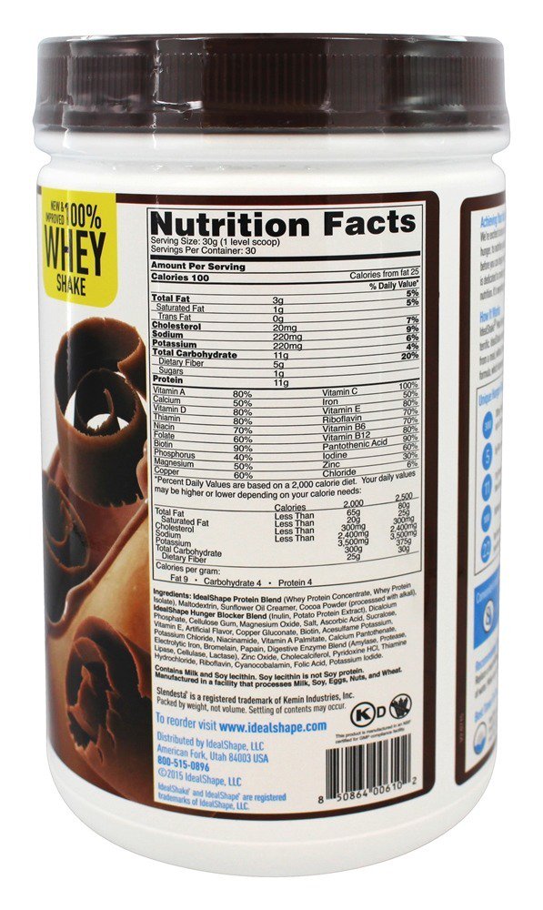 IdealShape - IdealShake Meal Replacement Chocolate - 1.98 lb. - image 2 of 4