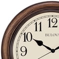 thumbnail image 2 of Reloj de pared Bulova Oakbrook de madera de roble oscuro de 40 cm de diámetro, 2 of 2