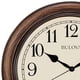 thumbnail image 2 of Reloj de pared Bulova Oakbrook de madera de roble oscuro de 40 cm de diámetro, 2 of 2
