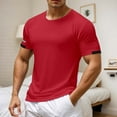 thumbnail image 2 of Men's Casual Loose Fit Round Neck Short Sleeve T-Shirt Breathable Comfortable Tee for Daily Sports and Summer Wear, 2 of 7