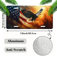 thumbnail image 2 of 1 Pcs 2D Flat License Plate Covers & Frames, American Eagle and Flag For Decorative Front, Waterproof For Decoration Aluminum License Plate Covers & Frames Cover For Men Women, 12" X 6", 2 of 7