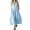 Light Blue, variant on Women's Cotton Sleeveless Shirt Dress Collared Button Down Solid Color Casual Long Maxi Dress with Pockets Sky Blue XL(XL)